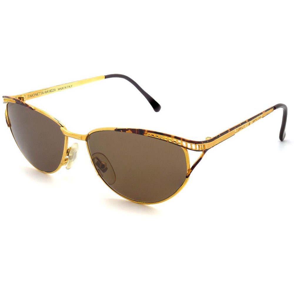 Simonetta Ravizza vintage sunglasses gold cat eye